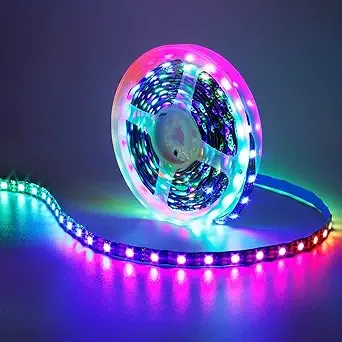 5v Ws2812b Individually Addressable Rgb Led Strip Light 16.4ft/5m 300pixels 5050