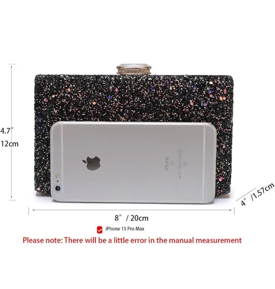 Cariedo Womens Sparkling Clutch Purse Elegant Glitter Evening Bags Bling Evening Handbag for Dance Wedding Party Prom Bride