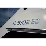 Chrome Domed Boat Registration Numbers Kit Surf Series