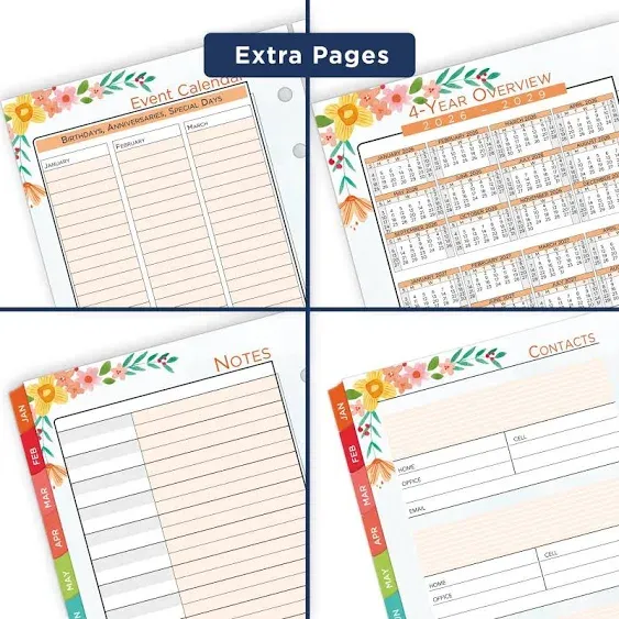 AT-A-GLANCE 2023 Weekly & Monthly Planner Refill, 53122 Day-Timer, 3-3/4" x 6-3/4", Size 3, Portable Size, Kathy Davis (KD71-285Y)