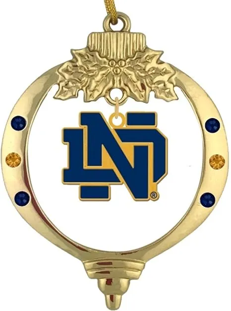 NOTRE DAME Gold Tone &quot;ND&quot; Ornament