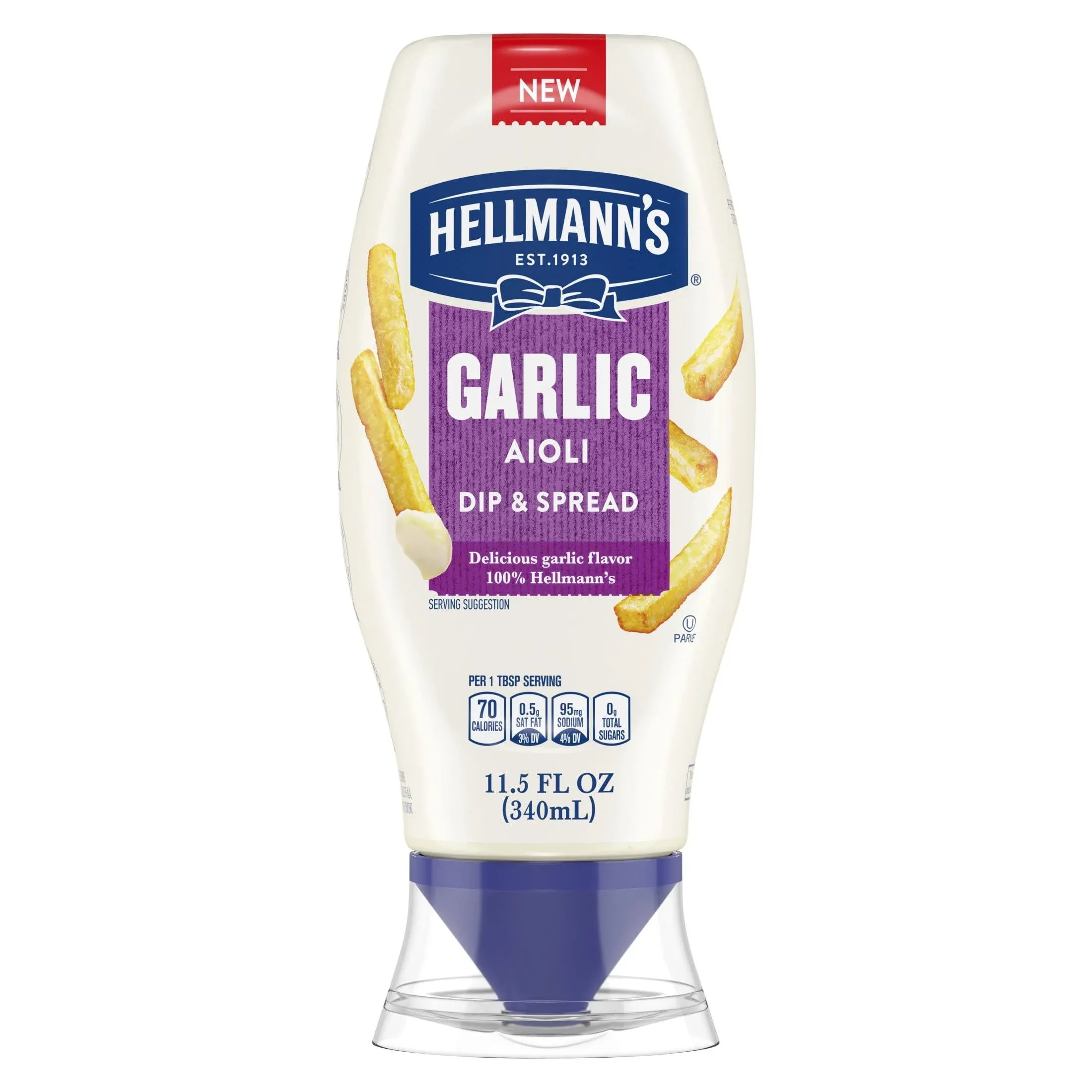 Hellmann&#039;s Garlic Aioli Dip &amp; Spread Squeeze Bottle