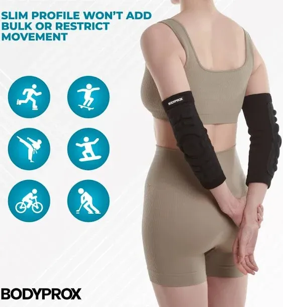 Bodyprox Elbow Protection Pads 1 Pair (Medium), Elbow Guard Sleeve