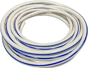 1/2" Heavy Duty Braided PVC Tubing Reinforced Hose, Non-Toxic for RV Pressurized Hot Water Line