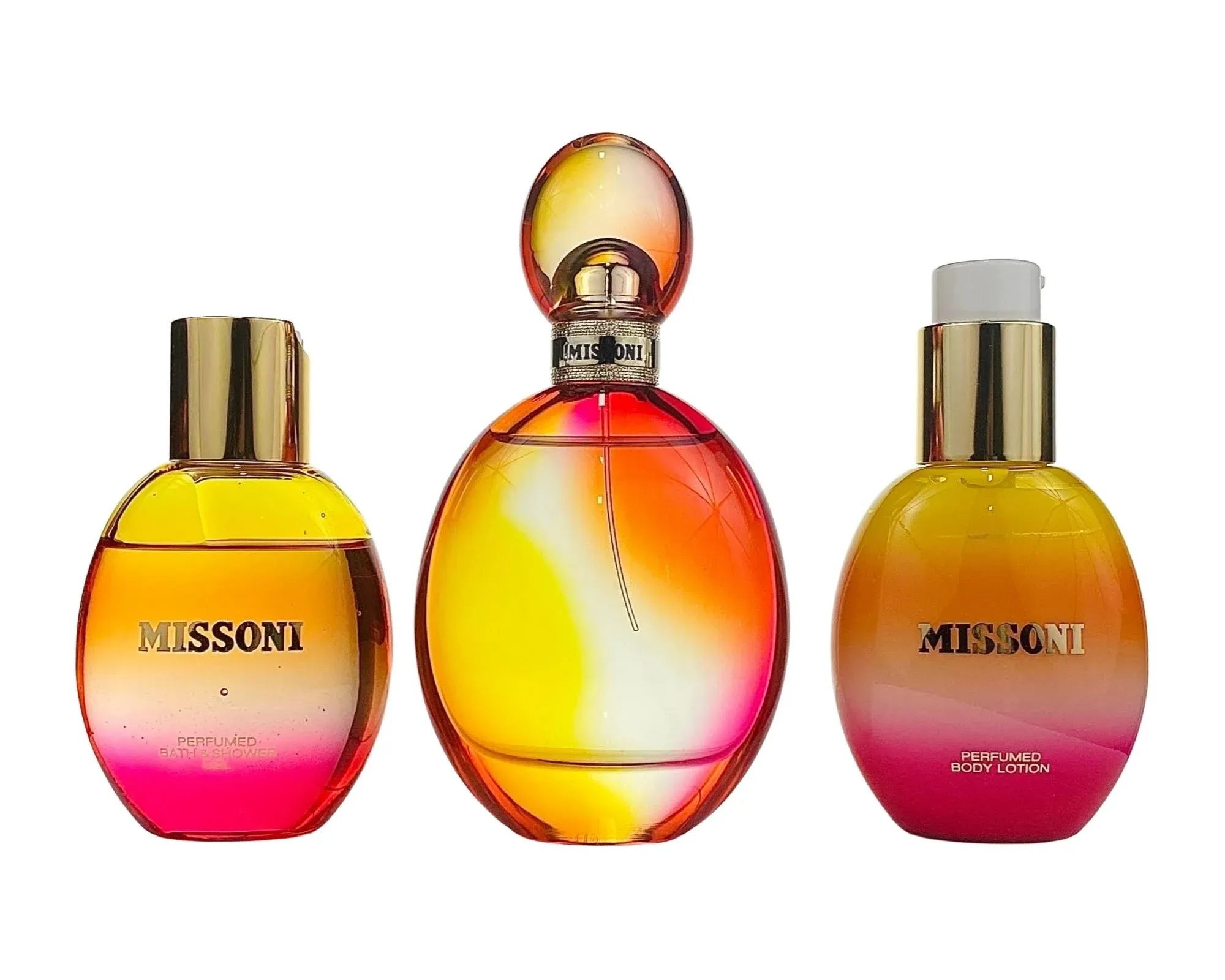 Missoni 3 Pc Set  Woman 3.4 oz EDT Spray, Body Lotion 3.4 oz, Shower Gel 3.4 oz 