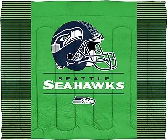 Northwest NFL Seattle Seahawks Draft Comforter &amp; Sham Set, Full/Queen