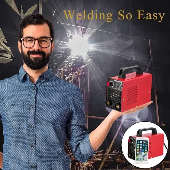 SSIMDER Mini Stick Welder 110V/220V ARC200 Portable Stick MMA ARC Welding Machine 50/60HZ IGBT Inverter Welder Machine Digital Display Smart ARC FORCE Hot Start fits Below 3.2mm Welding rods