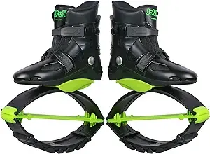 Joyfay Jumping Shoes Green-Black Fitness Bouncy Boots Unisex, L XL XXL