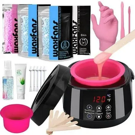 Waxfans Waxing Kit, at Home Waxing Kit for Women,Wax Machine for Hair Removal