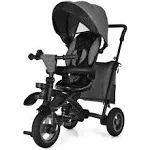 Babyjoy 7-In-1 Kids Baby Tricycle Folding Steer Stroller w/ Rotatable Seat Grey