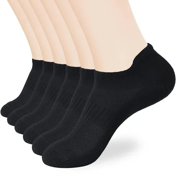 ATBITER Ankle Socks Women's Running Athletic No Show Short Socks Cushioned 6-Pairs