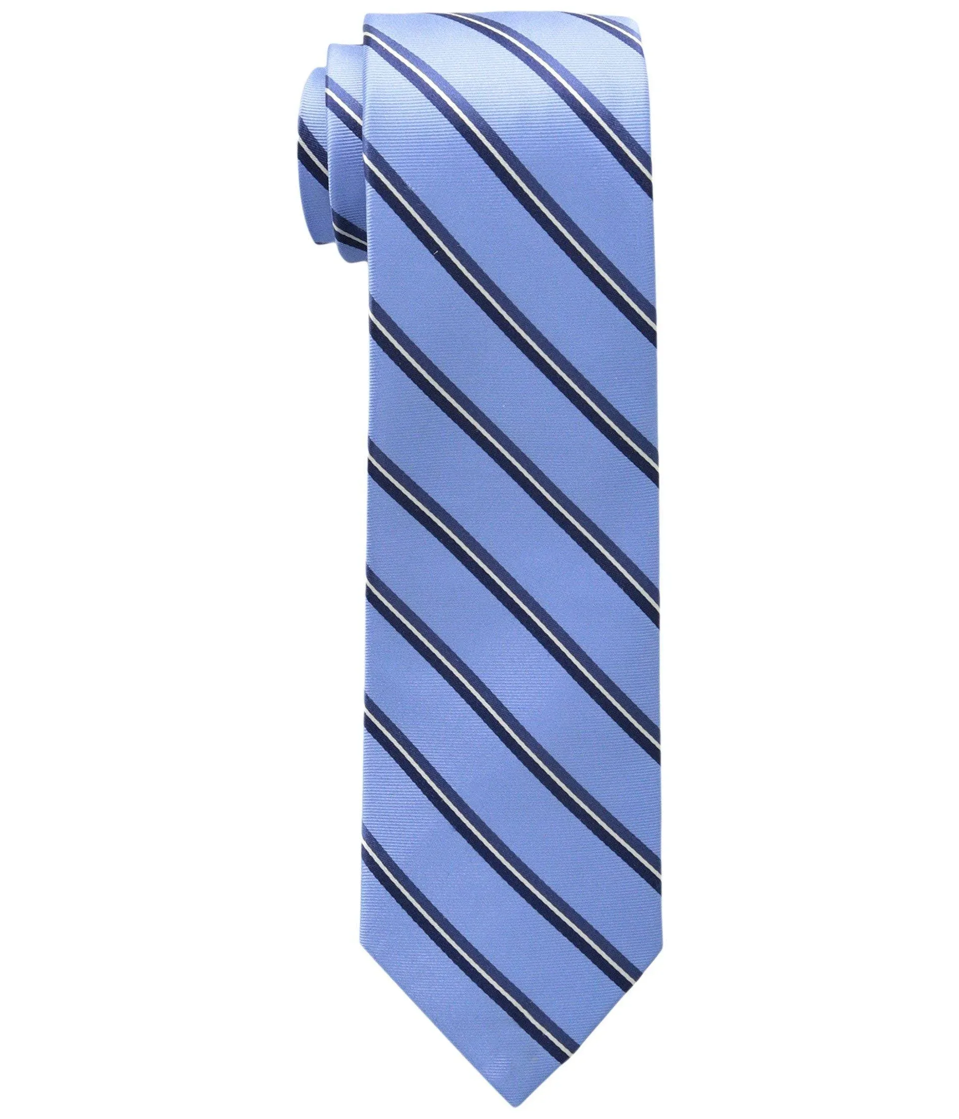 Tommy Hilfiger Men&#039;s Stripe Tie One Size Blue