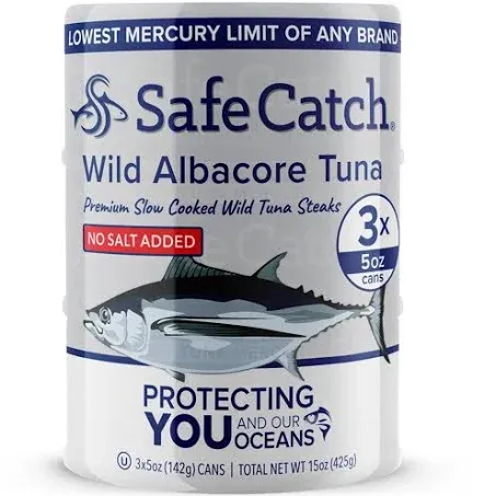 Safe Catch Wild Albacore Tuna 5 oz can, 3 pack