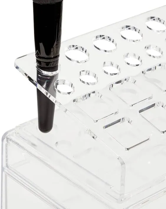 Clear Makeup Organizer with Storage Drawers for Brushes, Lipstick and Vanity... 