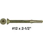 Jake Sales #12x2-1/2" Reamer Tek Torx/Star Head Self-Drilling Wood to Metal Screws - 5 Pounds ~275 Tek Screws - Tek Screws for Flatbeds, TR