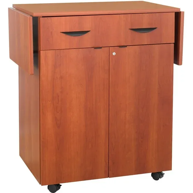 Safco Hospitality Service Cart - Cherry