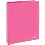 Enday 1.5-inch 3-Ring View Binder with 2-Pockets, Pink