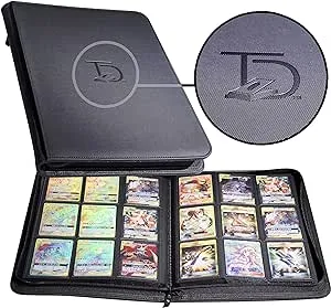 TopDeck 500 Card Ringless Zip Binder Pro - 9-Pocket Pages Side Load Sleeve TCG Storage Portfolio, Compatible with Pokemon, Yu-Gi-Oh, One Piece, MTG, Comic Trading Collectible Cards - Black