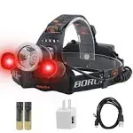 Adjustable Beam Rechargeable Headlamp for Camping and Hiking - 3 Lighting Modes