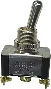 GB GSW-12 Toggle Switch, 125/250 V, SPDT, Screw Terminal, Phenolic/Plastic Housing Material, Black