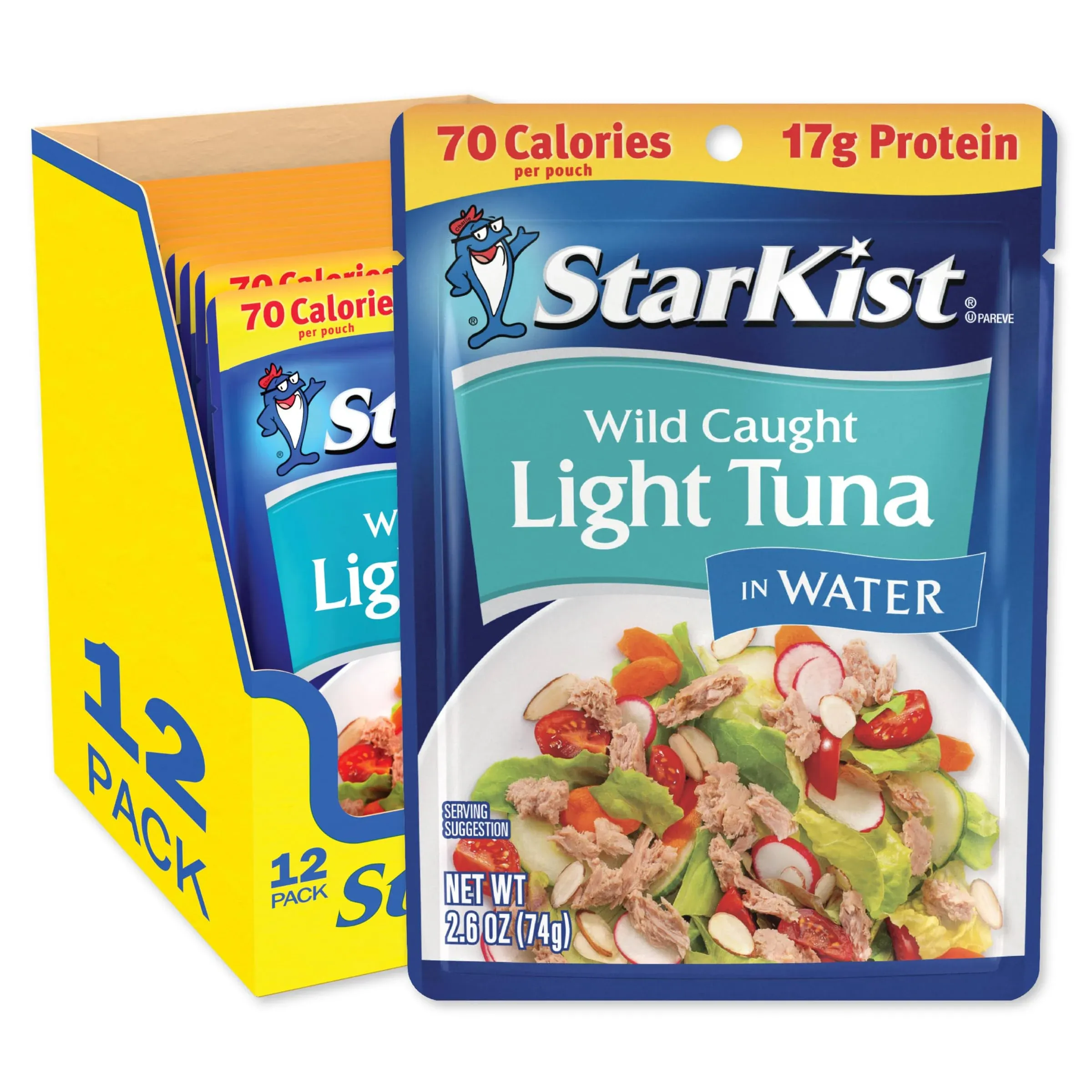 StarKist Chunk Light Tuna in Water, 2.6 oz, Pack of 12