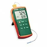 EXTECH Thermocouple Thermometer: 1 Channels, 150 Readings, 0.1°/1°, ±0.3% +2°F/1°C Accuracy