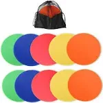 10 Inch Poly Vinyl Spot Markers- Non Slip Rubber Agility Markers Flat Field C...