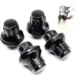 Set Of 4 Veritek Black Wheel Locks Mag w Washer 12x1.5 1.46&#034; Length for Toyota