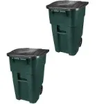 Rubbermaid 1829411 50 Gal Square Green Trash Can