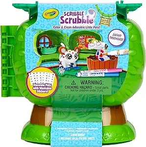 Crayola Scribble Scrubbie Pets Safari Treehouse, Toy Storage Case, Gift for Boys & Girls