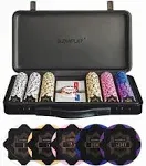  Nash 14 Gram Clay Poker Chips Set for Texas Hold’em, 300 PCS/500PCS, Blank 