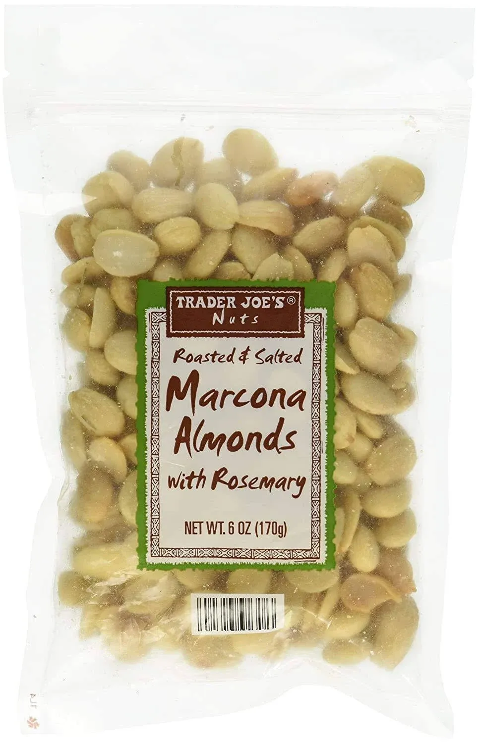 Trader Joes Roasted and Salted Marcona Almonds with Rosemary (Pack of 4)