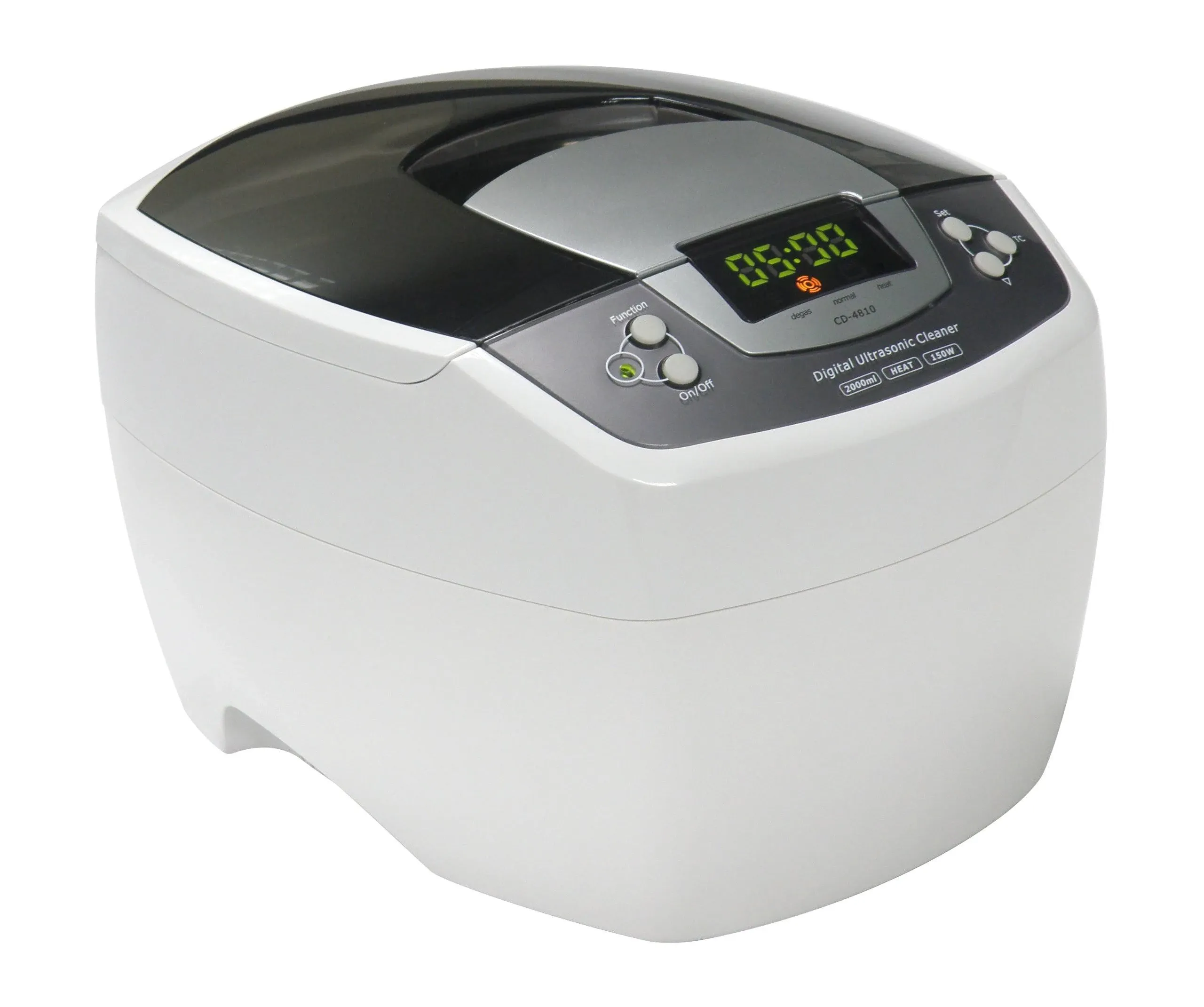 iSonic P4810 Commercial Ultrasonic Cleaner, 2.1Qt/2L, 110V for Brass, Gun Parts, Carburetor Cleaning , white