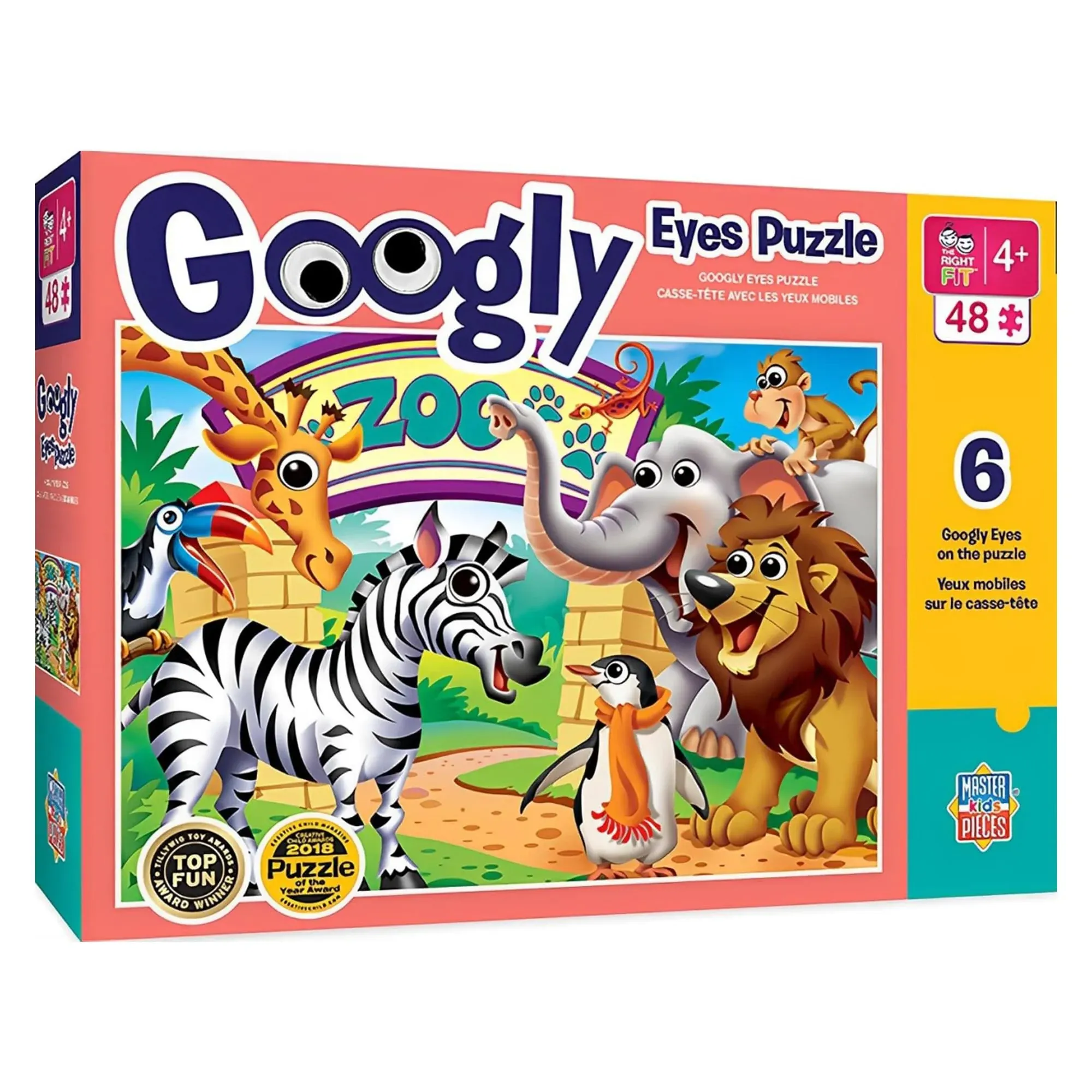 Googly Eyes - Zoo Animals 48 Piece Puzzle