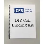 DIY Coil Binding Kit - 25 books (Includes Pre-Punched Papers & Window Covers) - DIYCOILKIT-W