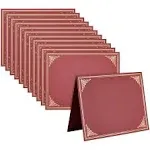 Burgundy Certificate Holders Letter Size Diploma Covers Gold Foil Border 12 Pack