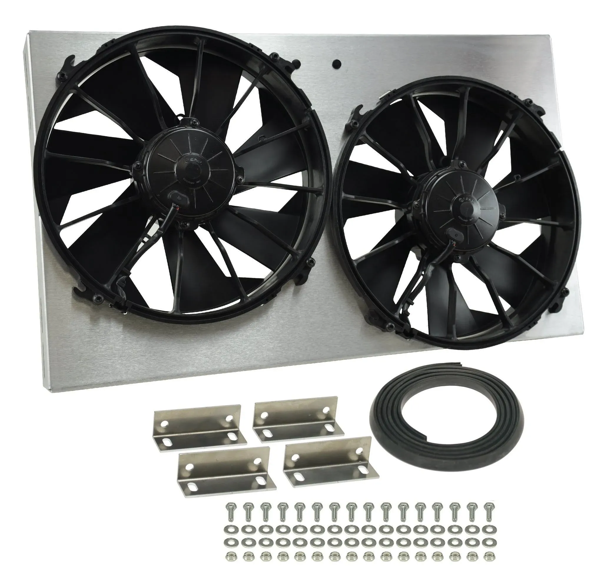 Derale Dual Rad Fan/Aluminum Shroud Assembly 16825