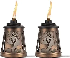 Tiki Brand 6.75 inch Woodsy Table Torch Metal Brown