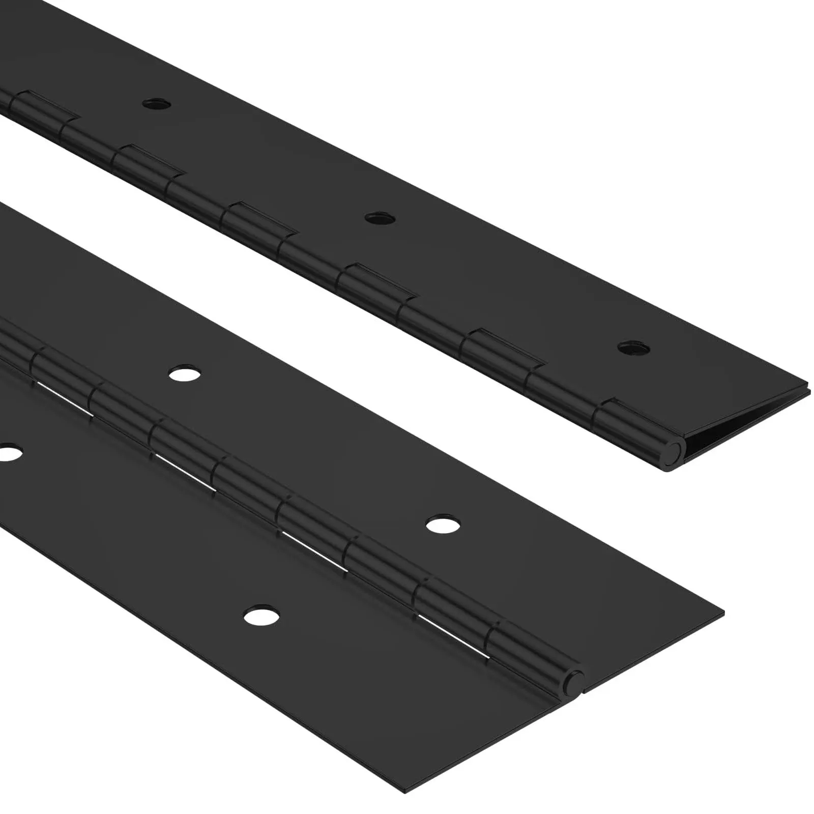 2Pcs Wide Piano Hinge 20" x 2-1/2", 0.06" Thickness Black Stainless Steel Continuous & Piano Hinges for Wood Furniture Mailbox Tool Storage Boxes Cabinets Door Hinges