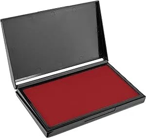 MaxMark Large Crimson Red Stamp Pad - 4-1/4" by 7-1/4" - Premium Quality Felt Pad