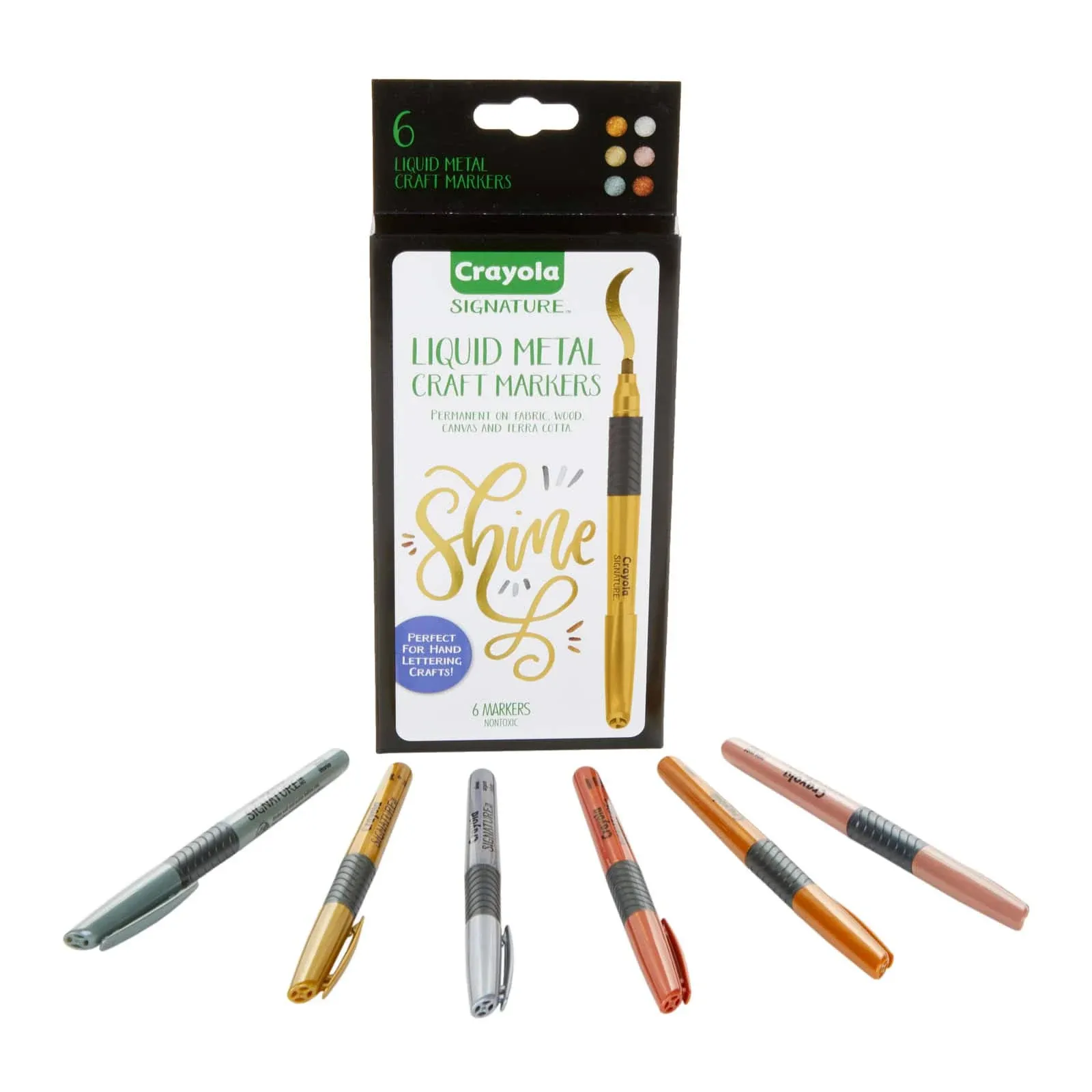 Crayola Signature 6 Liquid Metal Craft Markers - Item 58-6702