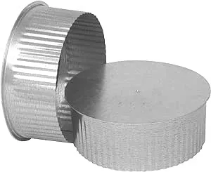 Imperial 7 in. Dia. Galvanized steel Crimped Pipe End Cap