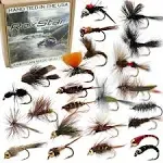 RoxStar Fishing Fly Shop | 48pk Trophy Trout Fly Assortment | Wet & Dry Trout Flies | Gift Box Included. | Proudly Made in The USA