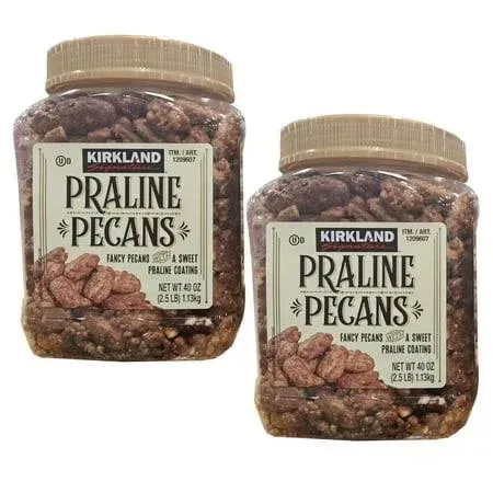 2-PACK Kirkland Signature Praline Pecans 40 oz Each Pack, Total 80 oz