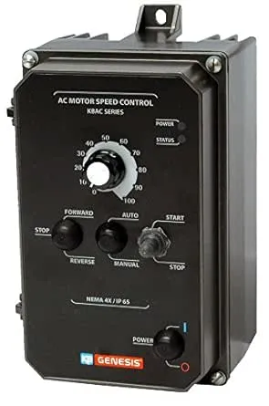 KB Electronics, 9987, KBAC-24D (Gray), 1HP, 1-Phase, 110-120V;200-240V (Input), Nema 4X Enclosure, Variable Frequency Drives