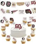 FSU Seminoles Party Supplies (42 Pcs) Florida State Party Decorations for Football, Birthday, Graduation Party and Cake Decor