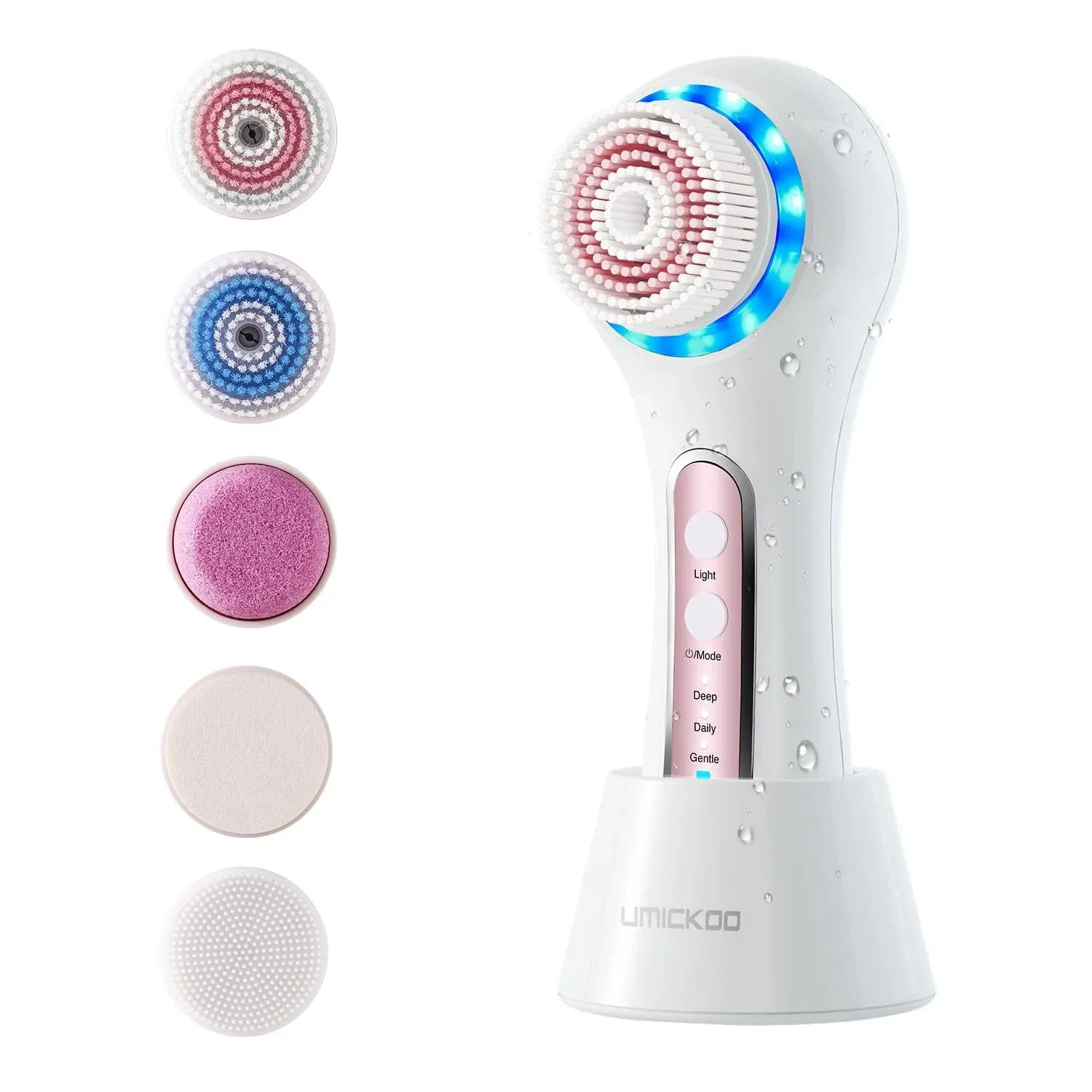 Face Scrubber Exfoliator,Fac<wbr/>ial Cleansing Brush Rechargeable IPX7 Waterproof ...