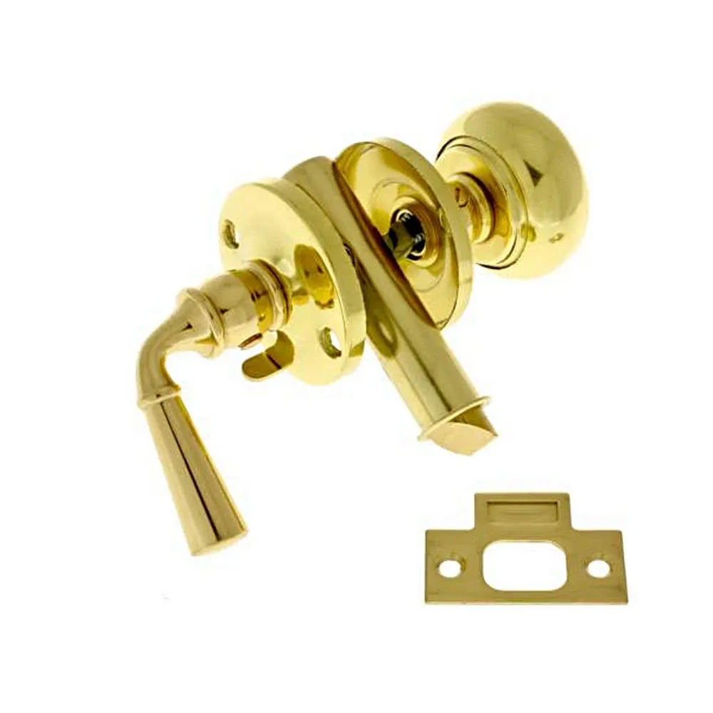 IDHBA idh by St. Simons 21250-3NL Premium Quality Solid Storm Screen Door Latch, Polished Brass No Lacquer