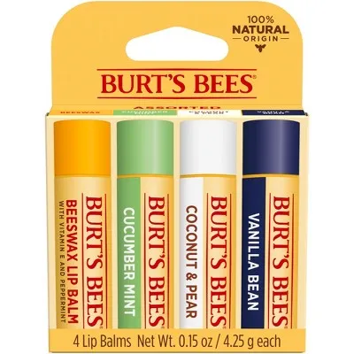 Burt's Bees Assorted Lip Balm 4-Pack