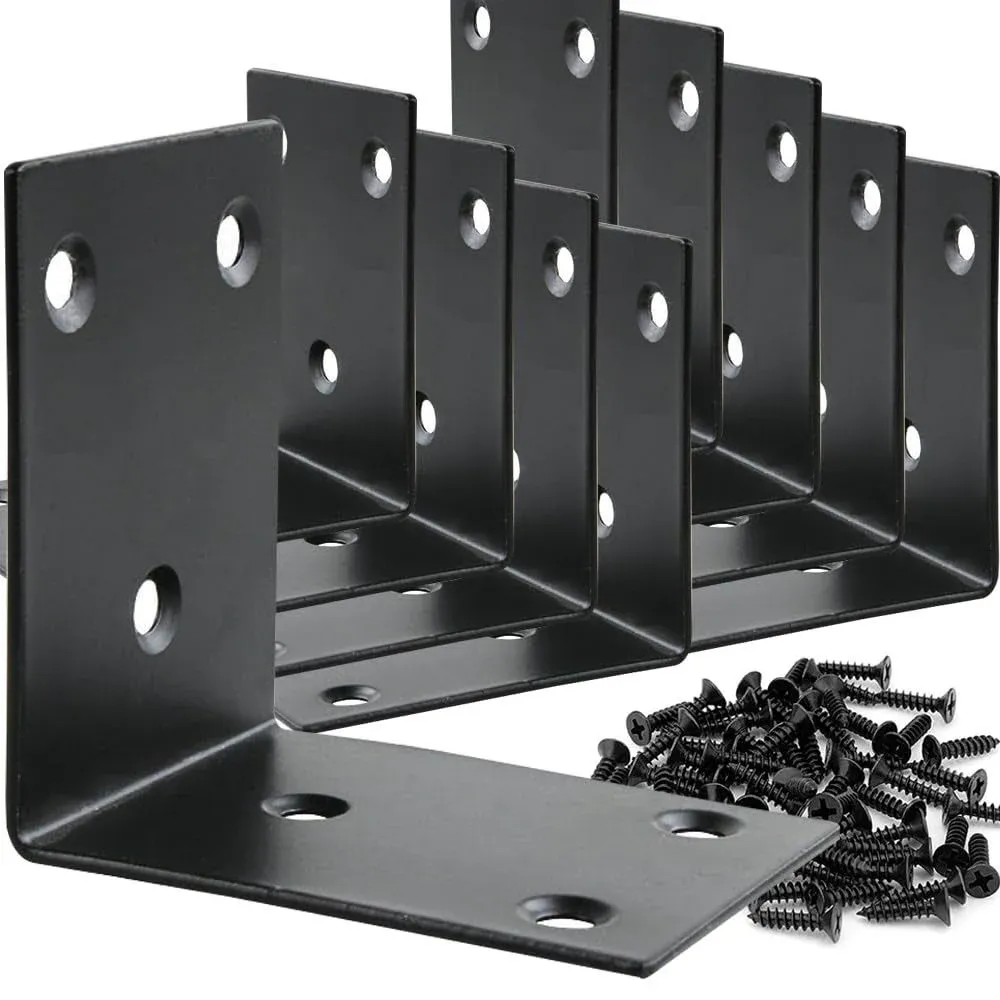 2.5&#034; x 2.5&#034; Corner Bracket 10 Pack Heavy Duty Iron Angle Brace 65mm L-Shaped ...